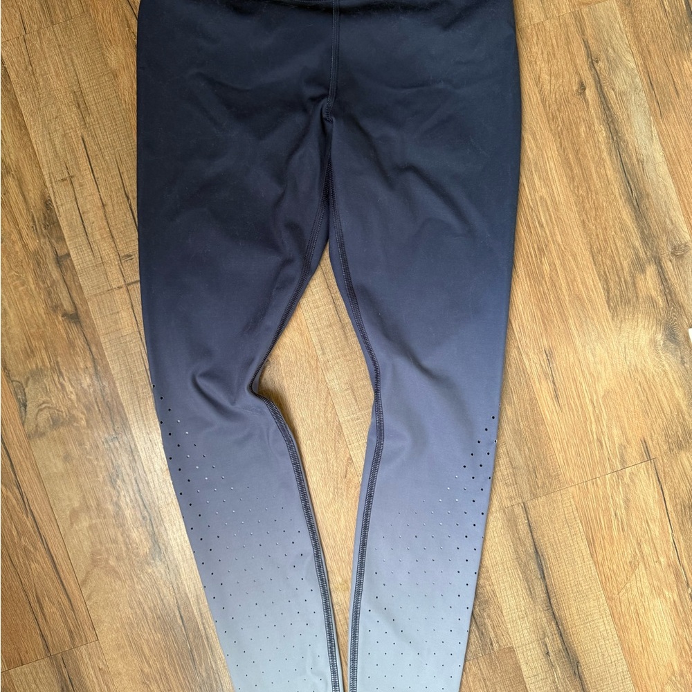 Athleta Black and Gray Ombre Leggings